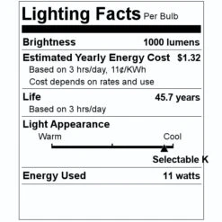 Westinghouse LED Retrofit Downlight (51411) -Light Bulbs Shop 51411 Lighting Facts Labelmd