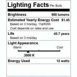 Westinghouse LED Recessed Downlight (51910) -Light Bulbs Shop 51910 Lighting Facts Labelmd