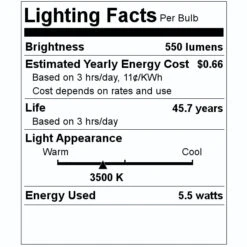 Philips LED Light Bulb (532457) 7 Philips LED Light Bulb (532457) -Light Bulbs Shop 532457 Lighting Facts Labelmd