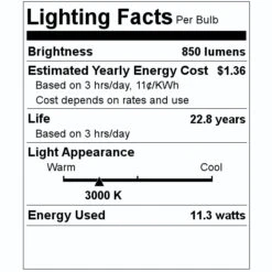 Philips LED Reflector Flood Retrofit (535393) -Light Bulbs Shop 535393 Lighting Facts Labelmd