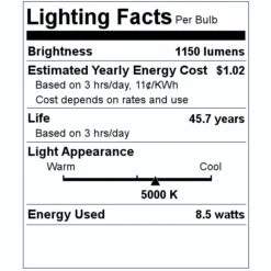 Philips LED Light Bulb (535484) -Light Bulbs Shop 535484 Lighting Facts Labelmd