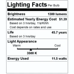 Philips LED Light Bulb (535500) -Light Bulbs Shop 535500 Lighting Facts Labelmd