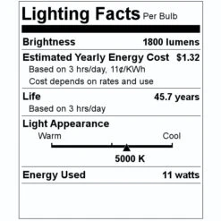 Westinghouse LED Light Bulb (538520) 7 Westinghouse LED Light Bulb (538520) -Light Bulbs Shop 538520 Lighting Facts Labelmd