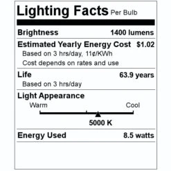Philips Light Bulb (539882) 7 Philips Light Bulb (539882) -Light Bulbs Shop 539882 Lighting Facts Labelmd