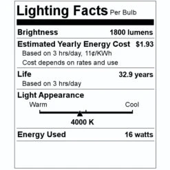 Philips LED Light Bulb (542084) -Light Bulbs Shop 542084 Lighting Facts Labelmd