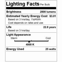 Philips LED Highbay (543066) -Light Bulbs Shop 543066 Lighting Facts Labelmd