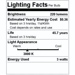Nuvo LED Step Light (55410) -Light Bulbs Shop 55410 Lighting Facts Labelmd