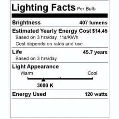 Nuvo LED Step Light (55411) -Light Bulbs Shop 55411 Lighting Facts Labelmd