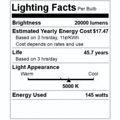 Philips LED High Bay (557280) -Light Bulbs Shop 557280 Lighting Facts Labelmd
