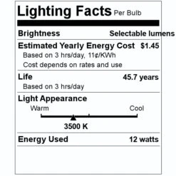 Sylvania LED Recessed Downlight (60744) -Light Bulbs Shop 60744 Lighting Facts Labelmd