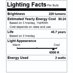 Sylvania Lighting Emergency Fixture (60764) -Light Bulbs Shop 60764 Lighting Facts Labelmd