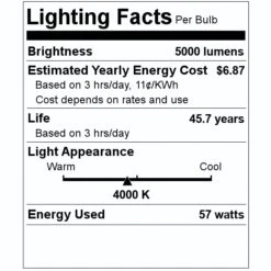 Sylvania LED Light Bulb Retrofit Kit (60789) -Light Bulbs Shop 60789 Lighting Facts Labelmd