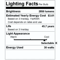 Westinghouse LED Fixture (61122) 13 Westinghouse LED Fixture (61122) -Light Bulbs Shop 61122 Lighting Facts Labelmd