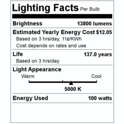 Sylvania LED High Bay (61159) 7 Sylvania LED High Bay (61159) -Light Bulbs Shop 61159 Lighting Facts Labelmd
