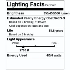 Sylvania LED Recessed Downlight (61537) -Light Bulbs Shop 61537 Lighting Facts Labelmd
