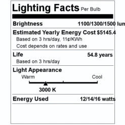 Sylvania LED Recessed Downlight (61552) -Light Bulbs Shop 61552 Lighting Facts Labelmd