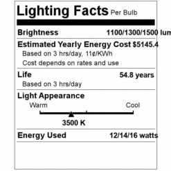 Sylvania LED Recessed Downlight (61553) -Light Bulbs Shop 61553 Lighting Facts Labelmd
