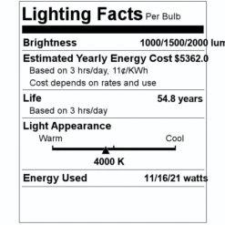 Sylvania LED Recessed Downlight (61558) -Light Bulbs Shop 61558 Lighting Facts Labelmd