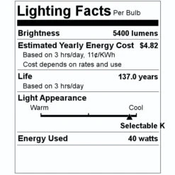 Sylvania LED Wall Pack (61831) 7 Sylvania LED Wall Pack (61831) -Light Bulbs Shop 61831 Lighting Facts Labelmd