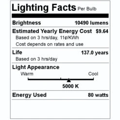 Sylvania LED Area Light Fixture (61920) 7 Sylvania LED Area Light Fixture (61920) -Light Bulbs Shop 61920 Lighting Facts Labelmd