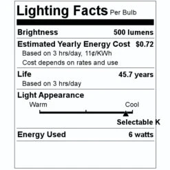 Sylvania LED Recessed Downlight Kit (62013) 7 Sylvania LED Recessed Downlight Kit (62013) -Light Bulbs Shop 62013 Lighting Facts Labelmd