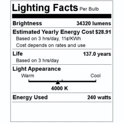 Sylvania LED High Bay (62090) 7 Sylvania LED High Bay (62090) -Light Bulbs Shop 62090 Lighting Facts Labelmd
