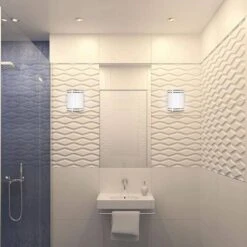 Satco LED Wall Sconce Light Fixture (62172) -Light Bulbs Shop 62172bathroommd