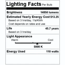Sylvania LED High Bay (62291) 7 Sylvania LED High Bay (62291) -Light Bulbs Shop 62291 Lighting Facts Labelmd