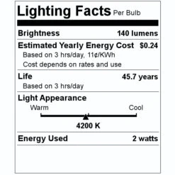 Norman LED Light Bulb (63542) 7 Norman LED Light Bulb (63542) -Light Bulbs Shop 63542 Lighting Facts Labelmd