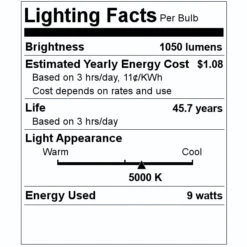 Universal LED Light Bulb (64513) -Light Bulbs Shop 64513 Lighting Facts Labelmd