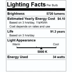 Sylvania LED Strip Light (65139) -Light Bulbs Shop 65139 Lighting Facts Labelmd