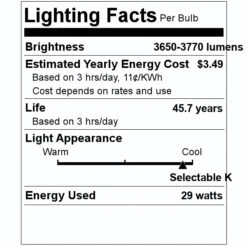 Nuvo LED Wall Pack (65175) -Light Bulbs Shop 65175 Lighting Facts Labelmd