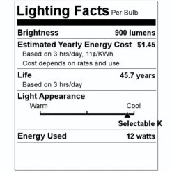 Sylvania LED Recessed Downlight (65477) -Light Bulbs Shop 65477 Lighting Facts Labelmd