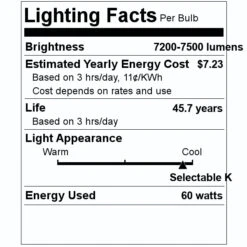 Nuvo LED Wall Pack (65530) 7 Nuvo LED Wall Pack (65530) -Light Bulbs Shop 65530 Lighting Facts Labelmd