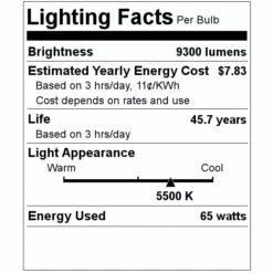 Olympia Lighting LED Light Bulb (65855) 5 Olympia Lighting LED Light Bulb (65855) -Light Bulbs Shop 65855 Lighting Facts Labelmd