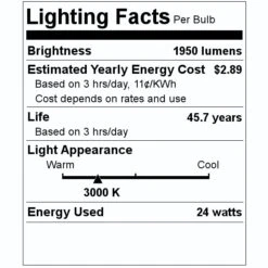 Nuvo LED Security Light (66204) -Light Bulbs Shop 66204 Lighting Facts Labelmd