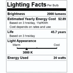 Nuvo LED Security Light (66207) -Light Bulbs Shop 66207 Lighting Facts Labelmd