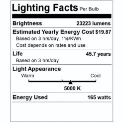 Nuvo LED Linear High Bay (67437) 7 Nuvo LED Linear High Bay (67437) -Light Bulbs Shop 67437 Lighting Facts Labelmd