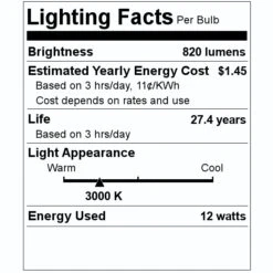Nuvo LED Wall Sconce (67934) 7 Nuvo LED Wall Sconce (67934) -Light Bulbs Shop 67934 Lighting Facts Labelmd