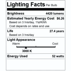 Nuvo LED Vanity Light Fixture (68019) -Light Bulbs Shop 68019 Lighting Facts Labelmd