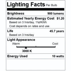 Nuvo Lighting LED Outdoor Wall Sconce (68097) -Light Bulbs Shop 68097 Lighting Facts Labelmd