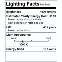 Nuvo LED Disk Light Fixture With Occupancy Sensor (68228) -Light Bulbs Shop 68228 Lighting Facts Labelmd