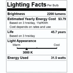 Nuvo LED Ceiling Light Fixture (68300) -Light Bulbs Shop 68300 Lighting Facts Labelmd