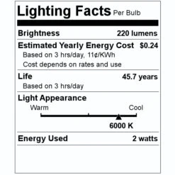 Watt-Man LED Step Light (70008) -Light Bulbs Shop 70008 Lighting Facts Labelmd