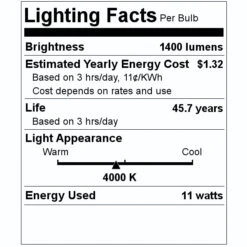 Litetronics LED Light Bulb (70640) -Light Bulbs Shop 70640 Lighting Facts Labelmd