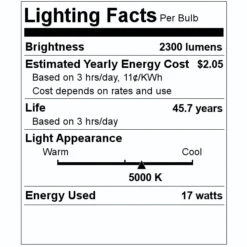 Commercial LED Light Bulb (70801) -Light Bulbs Shop 70801 Lighting Facts Labelmd
