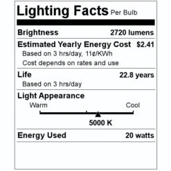 Commercial LED HID Light Bulb (70899) -Light Bulbs Shop 70899 Lighting Facts Labelmd