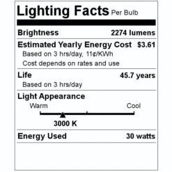 Morris LED Bullet Flood Light (71375) -Light Bulbs Shop 71375 Lighting Facts Labelmd