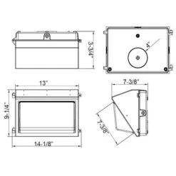 Morris LED Medium Wall Pack (71438B) -Light Bulbs Shop 71438addmd