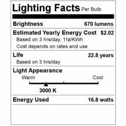 Westinghouse LED Ceiling Fan (72207) -Light Bulbs Shop 72207 Lighting Facts Labelmd